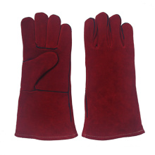 Red Cowhide Split Leder Industrial Hand Sicherheit Schweißen Arbeit Handschuhe